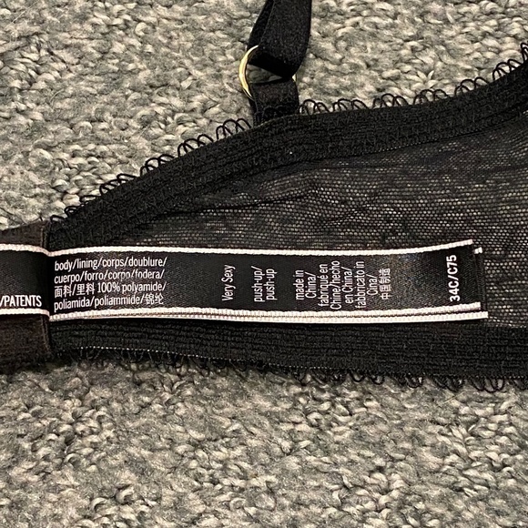 New! Victoria's Secret Very Sexy lace Push Up embroidery black floral, 16148 - Picture 11 of 14